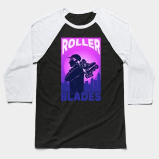 Vintage Rollerblades Gift Roller Skating Baseball T-Shirt